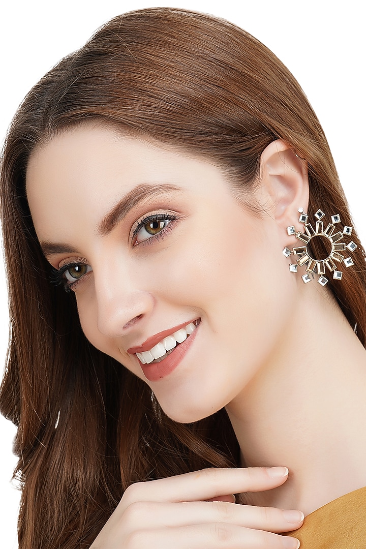 Gold Plated Kundan Polki Earrings by Aura Trends at Pernia's Pop Up Shop