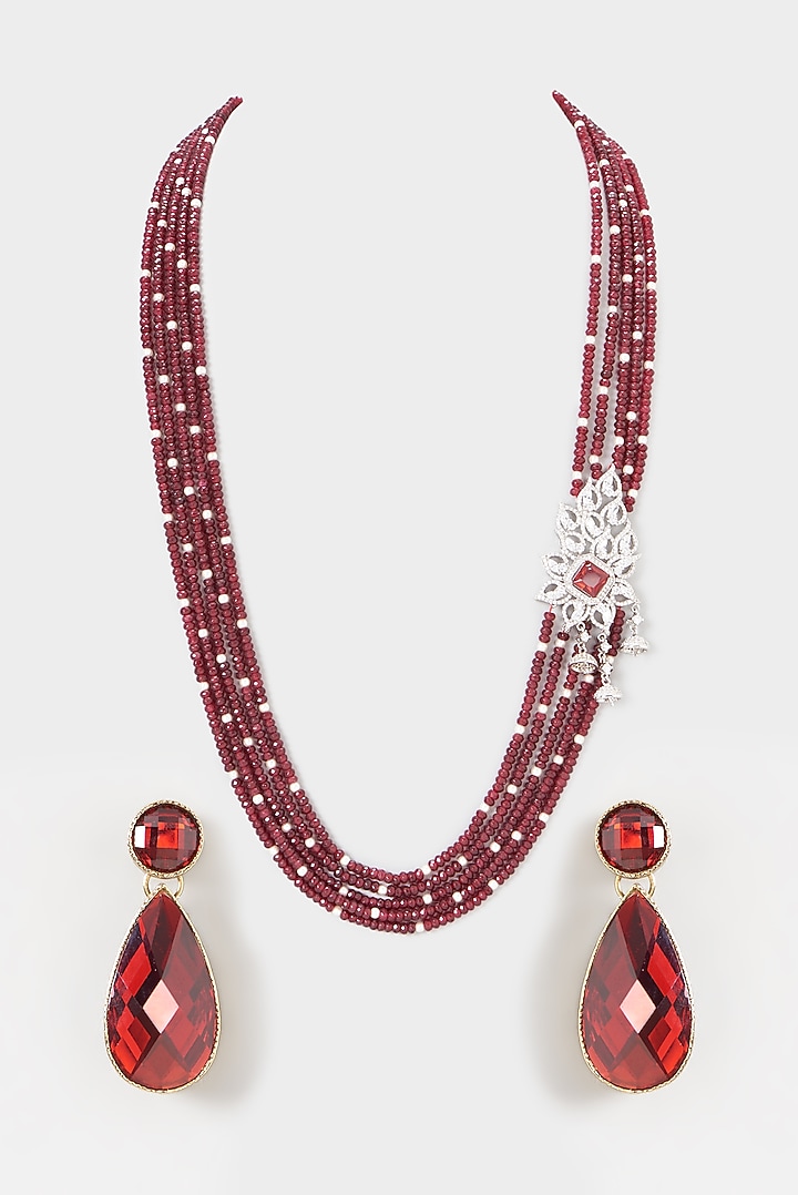 Gold Plated Kundan Polki Necklace Set by Aura Trends at Pernia's Pop Up Shop