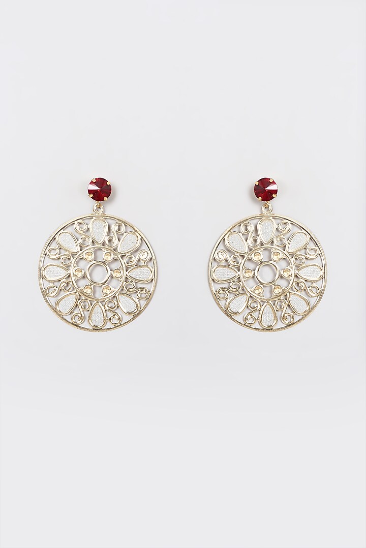 Gold Plated Zircon Dangler Earrings by Aura Trends at Pernia's Pop Up Shop