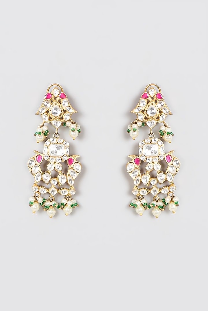 Gold Plated Kundan Polki & Pearl Necklace Set by Aura Trends at Pernia's Pop Up Shop