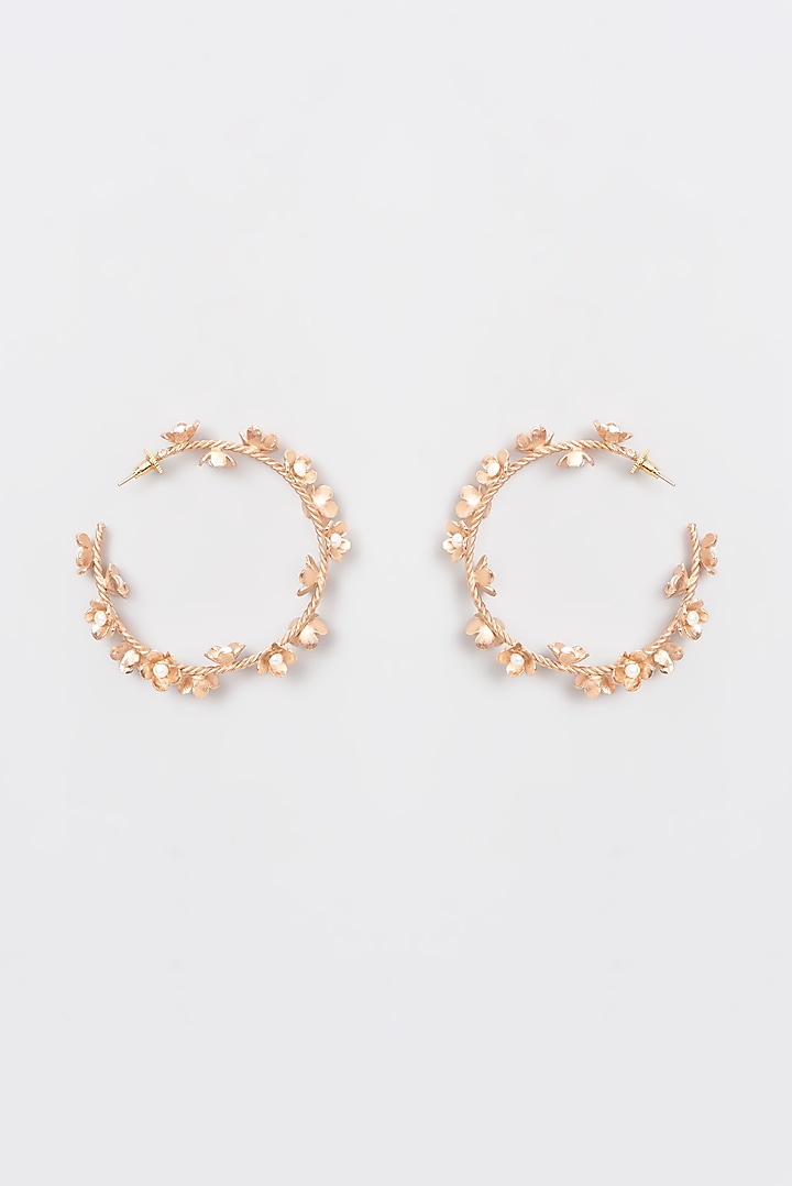 Gold Plated Hoop Earrings by Auraa Trends at Pernia's Pop Up Shop