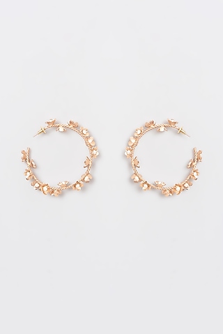 Gold Plated Hoop Earrings by Aura Trends