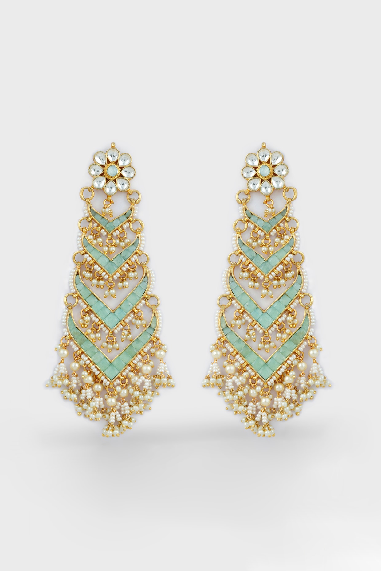 Buy 22k Yellow Gold Earrings Meenakari Stud Earring Indian Jewelry, Vintage  Antique Design Earrings Rajasthani Jewelry Online in India - Etsy