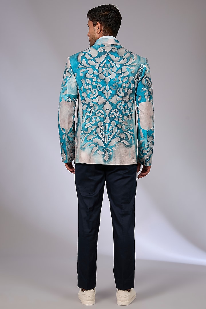 Multi-Colored Linen Digital Printed Jacket by Arun Verma at Pernia's Pop Up Shop