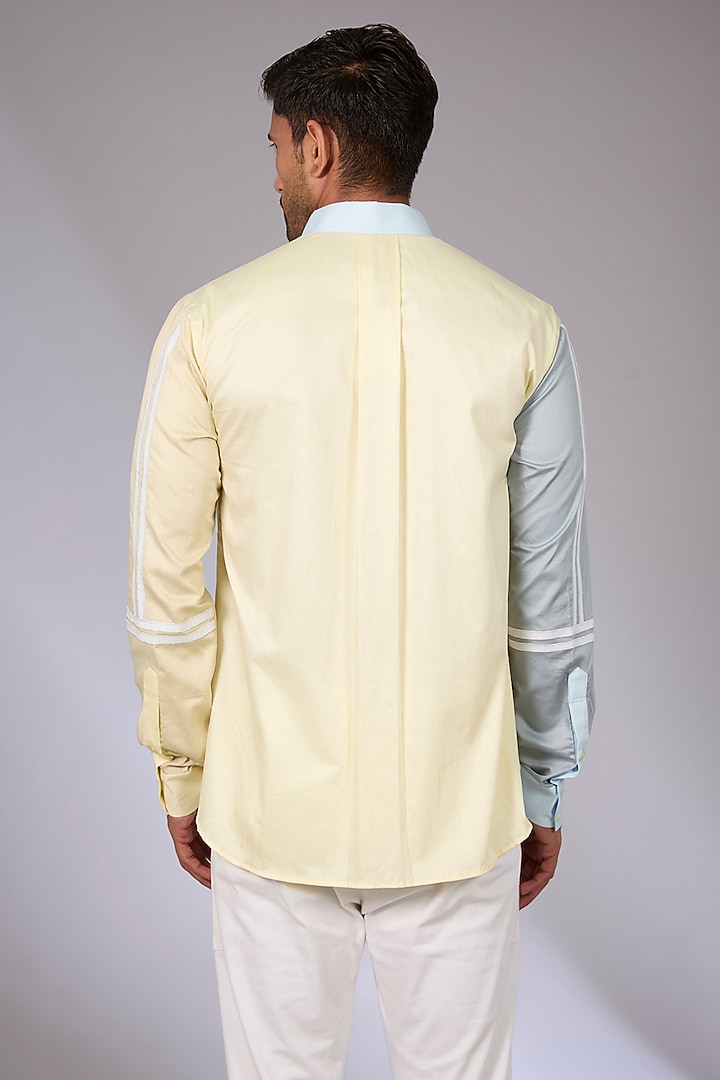 Multi-Colored Cotton Patch Work Wedding Shirt by Arun Verma at Pernia's Pop Up Shop