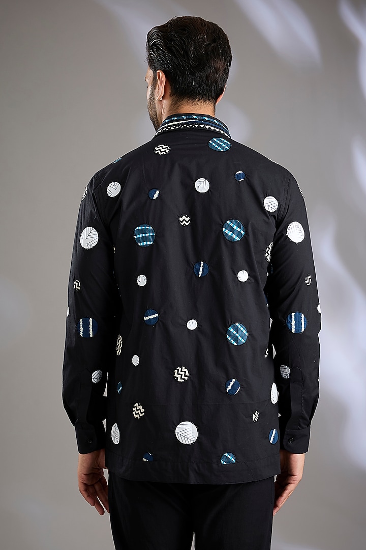 Black Poplin Wedding Shirt by Arun Verma at Pernia's Pop Up Shop