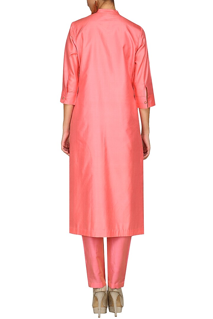 Pink embroidered tunic with pants available only at Pernia's Pop Up Shop.