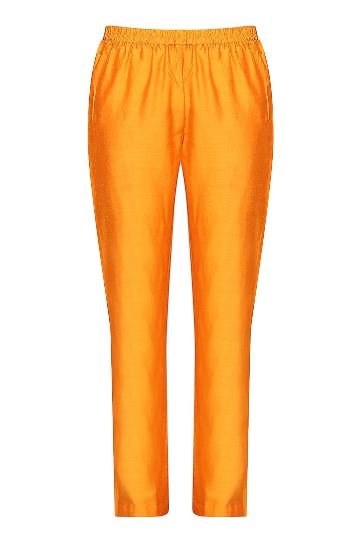 Orange laser cut embroidered tunic with pants available only at Pernia's Pop Up Shop.
