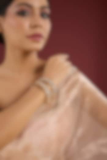 Gold Finish Crystal Stone Bangles (Set Of 2) by Auraa Trends at Pernia's Pop Up Shop