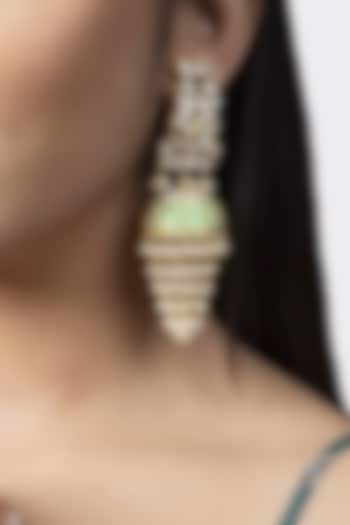 Gold Plated Kundan Polki Jhumka Earrings by Auraa Trends at Pernia's Pop Up Shop