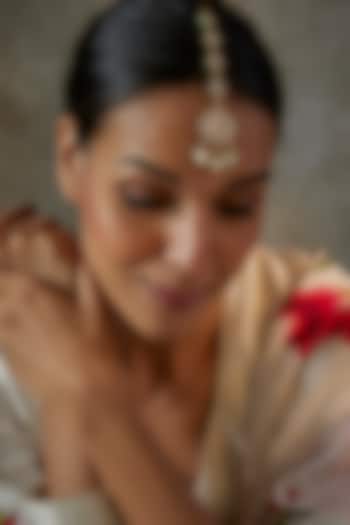 Gold Plated Kundan & Green Stone Maangtikka by Auraa Trends at Pernia's Pop Up Shop