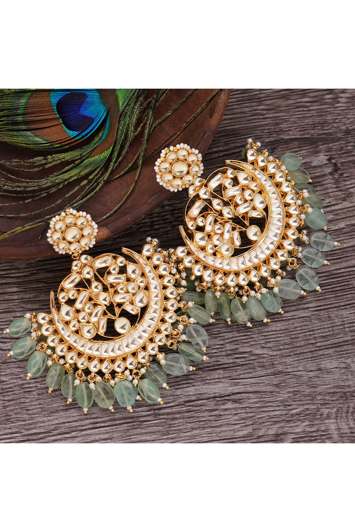 Traditional Meenakari Jhumka Earrings with Pearl beads – AryaFashions
