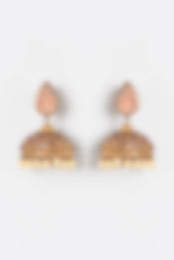 Gold Plated Kundan Polki & Pearl Dangler Earrings by Auraa Trends at Pernia's Pop Up Shop