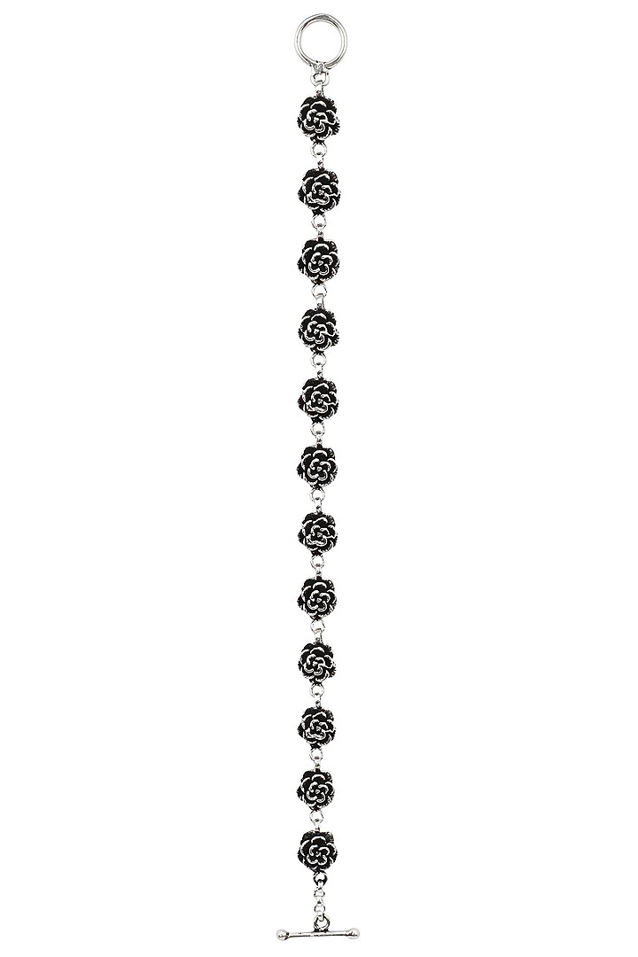 Auraa Trends presents Antique silver finish rose bracelet available only at Pernia's Pop Up Shop.