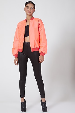 Pink Embroidered Jacket by Ava Designs