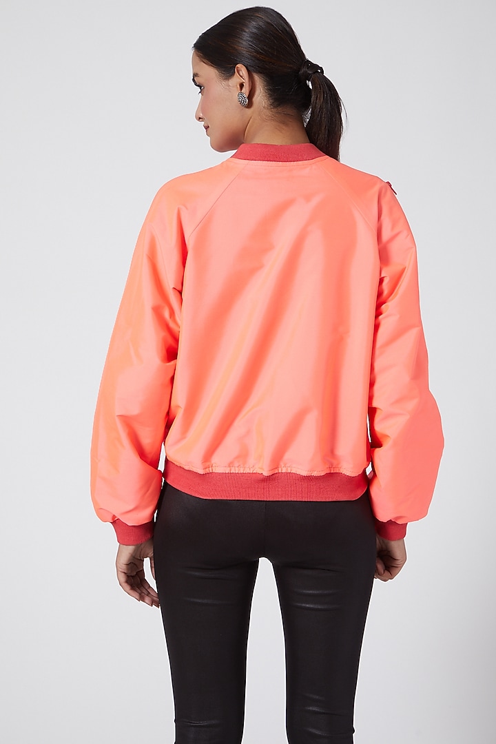 Pink Embroidered Jacket by Ava Designs at Pernia's Pop Up Shop