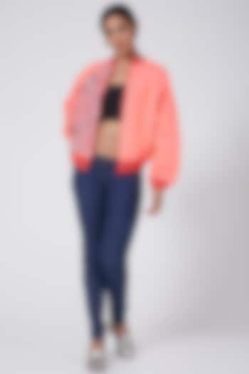 Pink Bomber Jacket by Ava Designs