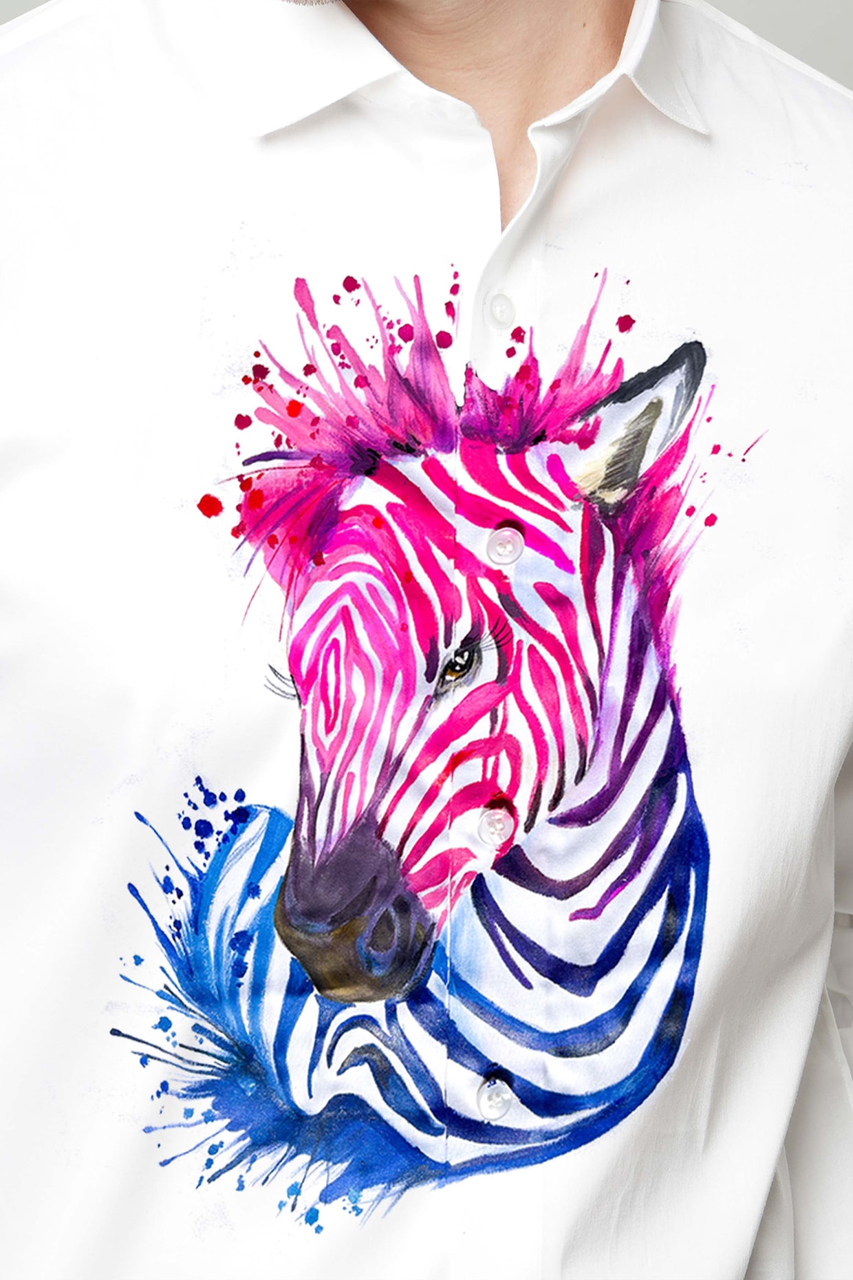 White t shop shirt painting