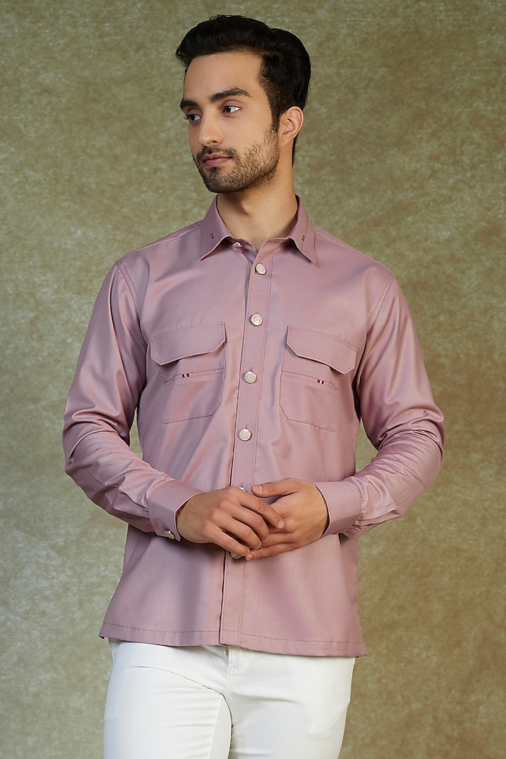 Purple Terry Rayon Shirt by AVEGA