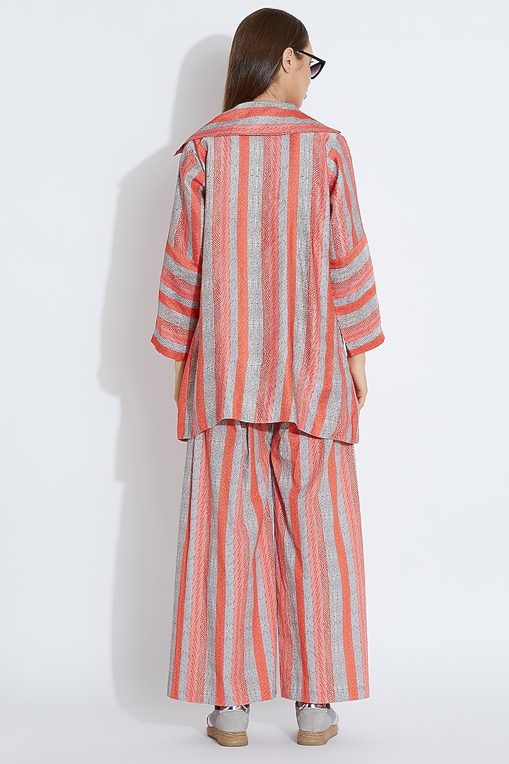 Red White Striped Shirt by Aartivijay Gupta at Pernia's Pop Up Shop