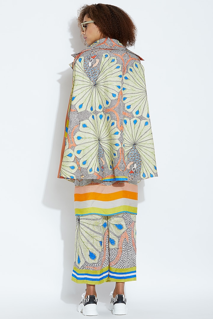 Green & Blue Printed Top by Aartivijay Gupta at Pernia's Pop Up Shop