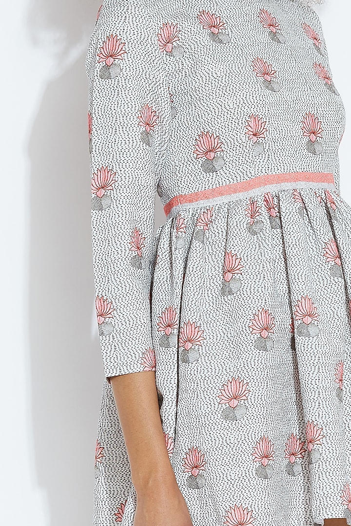 White Lotus Printed Cocktail Dress by Aartivijay Gupta at Pernia's Pop Up Shop