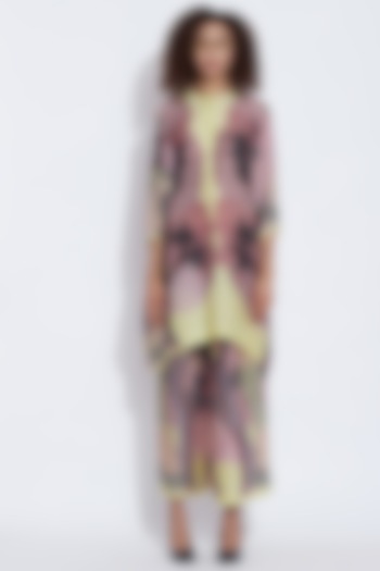 Yellow & Multi Colored Printed Tunic by Aartivijay Gupta at Pernia's Pop Up Shop