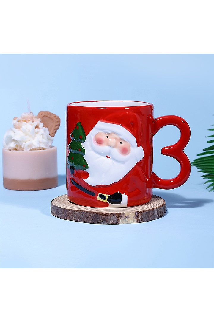 Red Ceramic Santa Claus Mug by A Vintage Affair at Pernia's Pop Up Shop