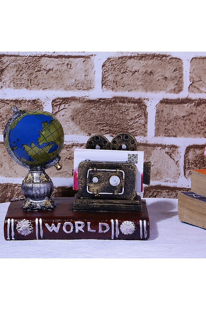 Brown Resin Globe Tabletop Accent by A Vintage Affair at Pernia's Pop Up Shop