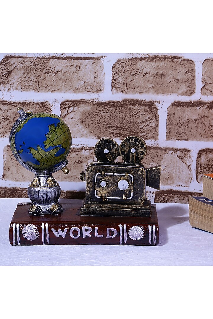 Brown Resin Globe Tabletop Accent by A Vintage Affair at Pernia's Pop Up Shop