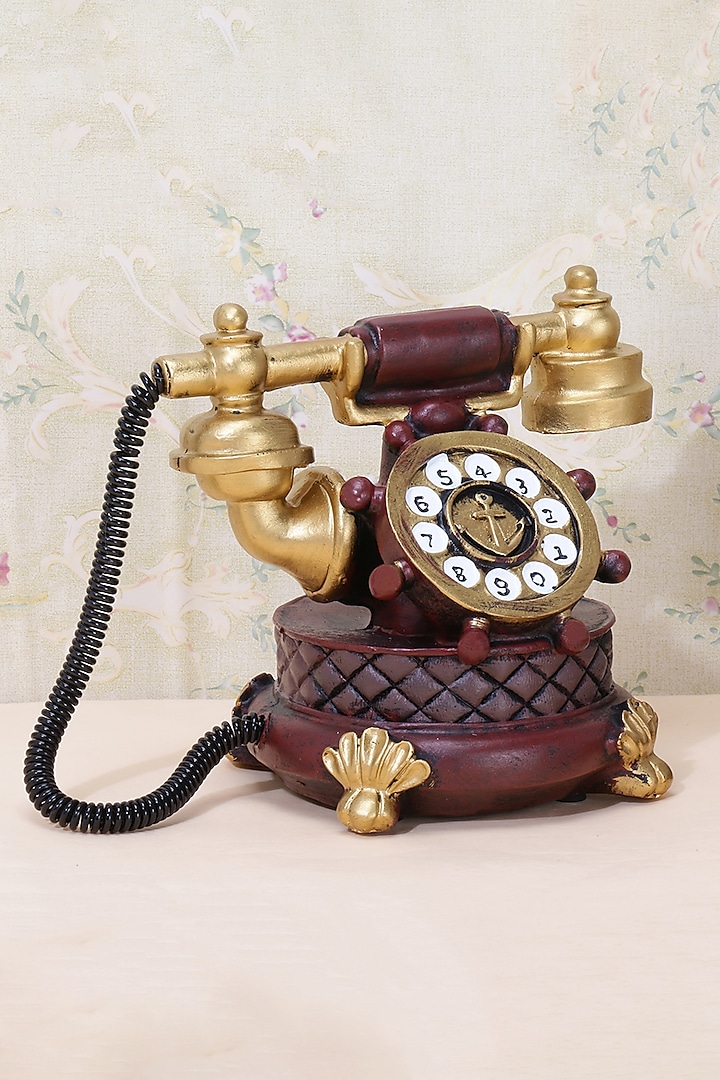 Brown Resin Vintage Telephone Decor Accent by A Vintage Affair at Pernia's Pop Up Shop