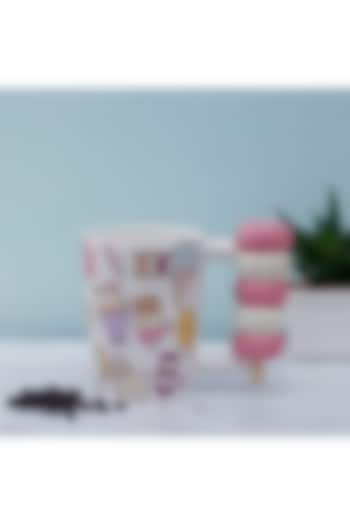 White Ceramic Ice-Cream Handle Mug by A Vintage Affair at Pernia's Pop Up Shop