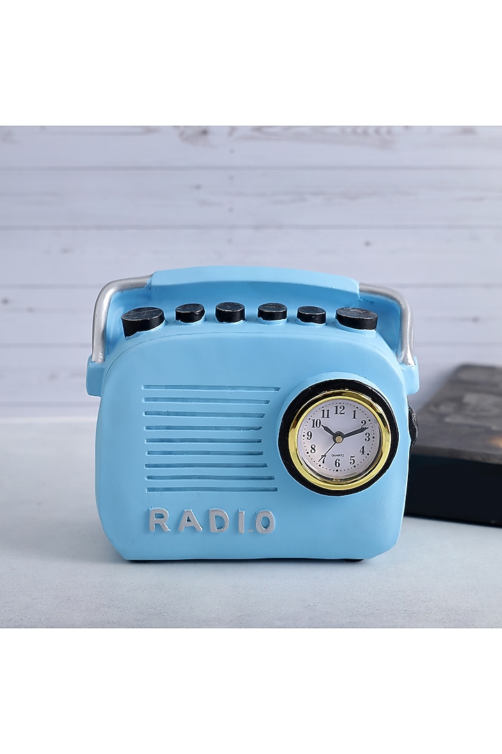 Blue Resin Vintage Radio Tabletop Accent by A Vintage Affair at Pernia's Pop Up Shop
