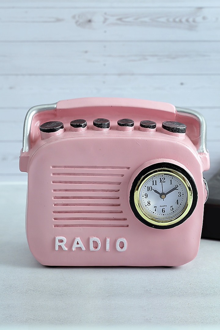 Pink Resin Vintage Radio Tabletop Accent by A Vintage Affair at Pernia's Pop Up Shop