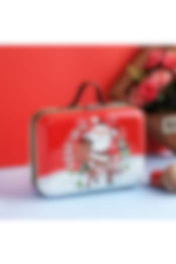 Red Metal Cute Christmas Trunk Box by A Vintage Affair at Pernia's Pop Up Shop