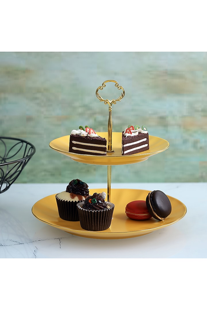 Yellow Ceramic Cake & Dessert Stand by A Vintage Affair at Pernia's Pop Up Shop
