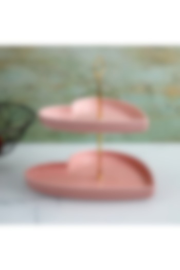 Pink Ceramic Heart Shaped Cake & Dessert Stand by A Vintage Affair