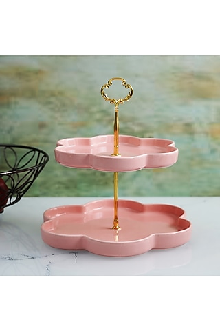 Pink Ceramic Cloud Shaped Cake & Dessert Stand by A Vintage Affair