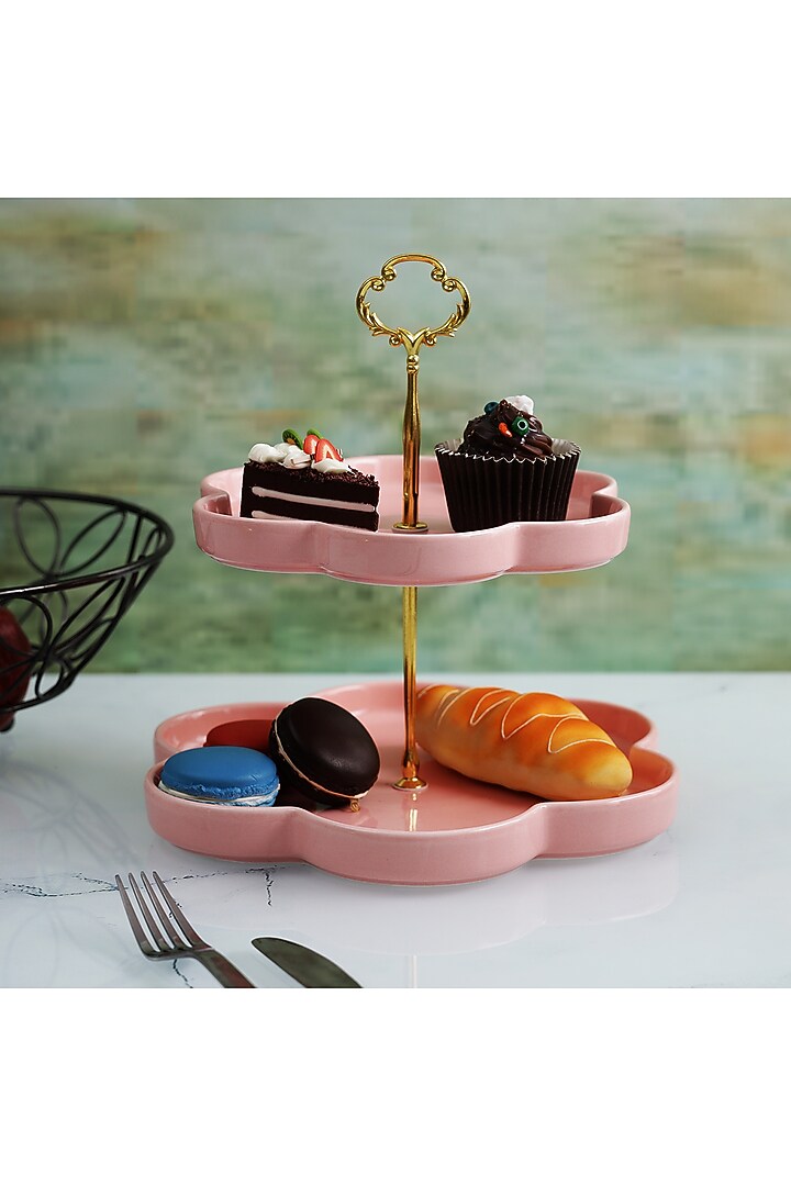 Pink Ceramic Cloud Shaped Cake & Dessert Stand by A Vintage Affair at Pernia's Pop Up Shop
