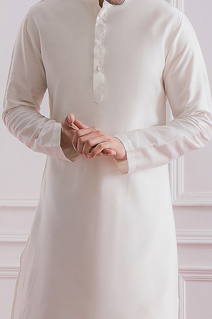 Ivory Kurta Set With Nehru Jacket by Ankit V Kapoor at Pernia's Pop Up Shop