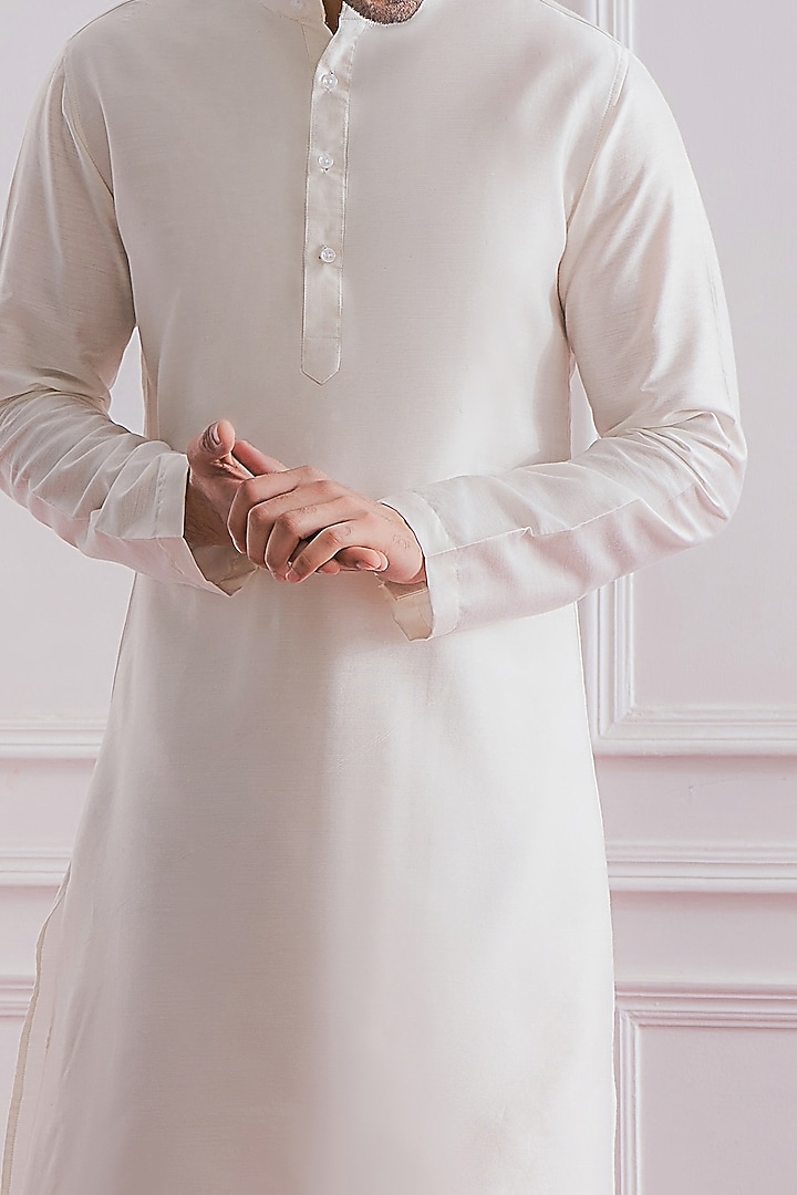 Sage Green Jacquard Machine Embroidered Nehru Jacket Set by Ankit V Kapoor at Pernia's Pop Up Shop