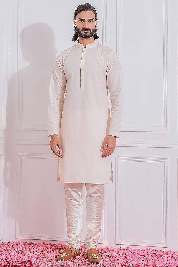 Honey Beige Hand Embroidered Groom Sherwani Set by Ankit V Kapoor at Pernia's Pop Up Shop