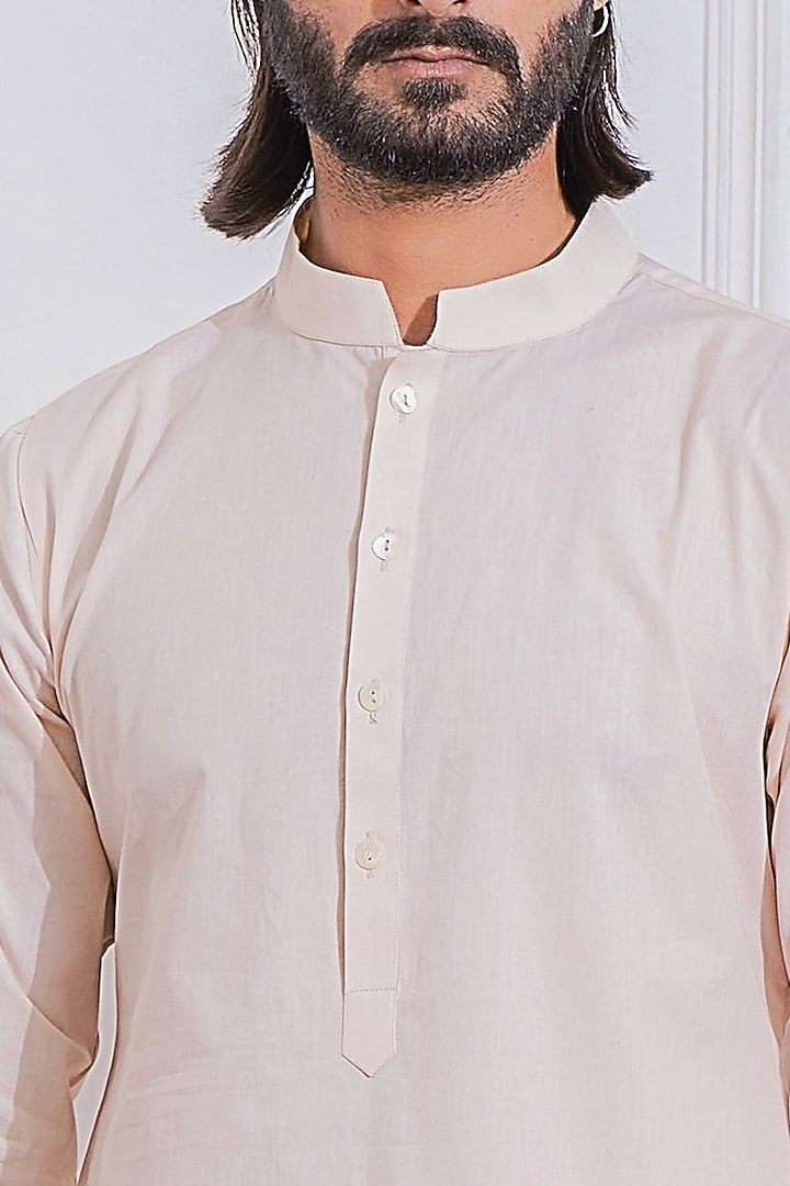 Dusty Rose Cotton Kurta Set by Ankit V Kapoor at Pernia's Pop Up Shop