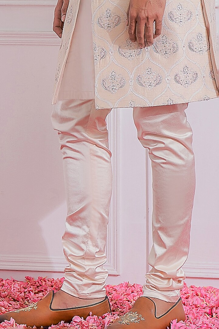 Crystal Pink Embroidered Groom Sherwani Set by Ankit V Kapoor at Pernia's Pop Up Shop