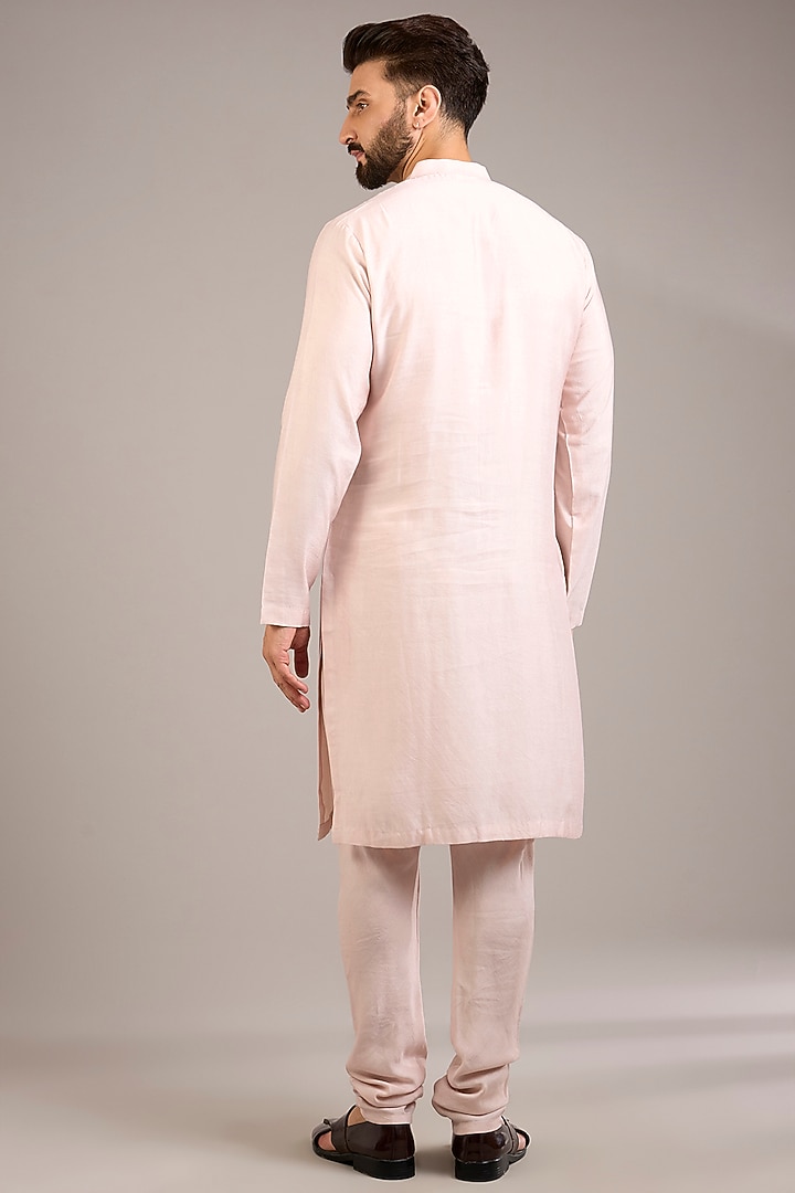 Champagne Cotton Silk & Georgette Groom Sherwani Set by Ankit V Kapoor at Pernia's Pop Up Shop