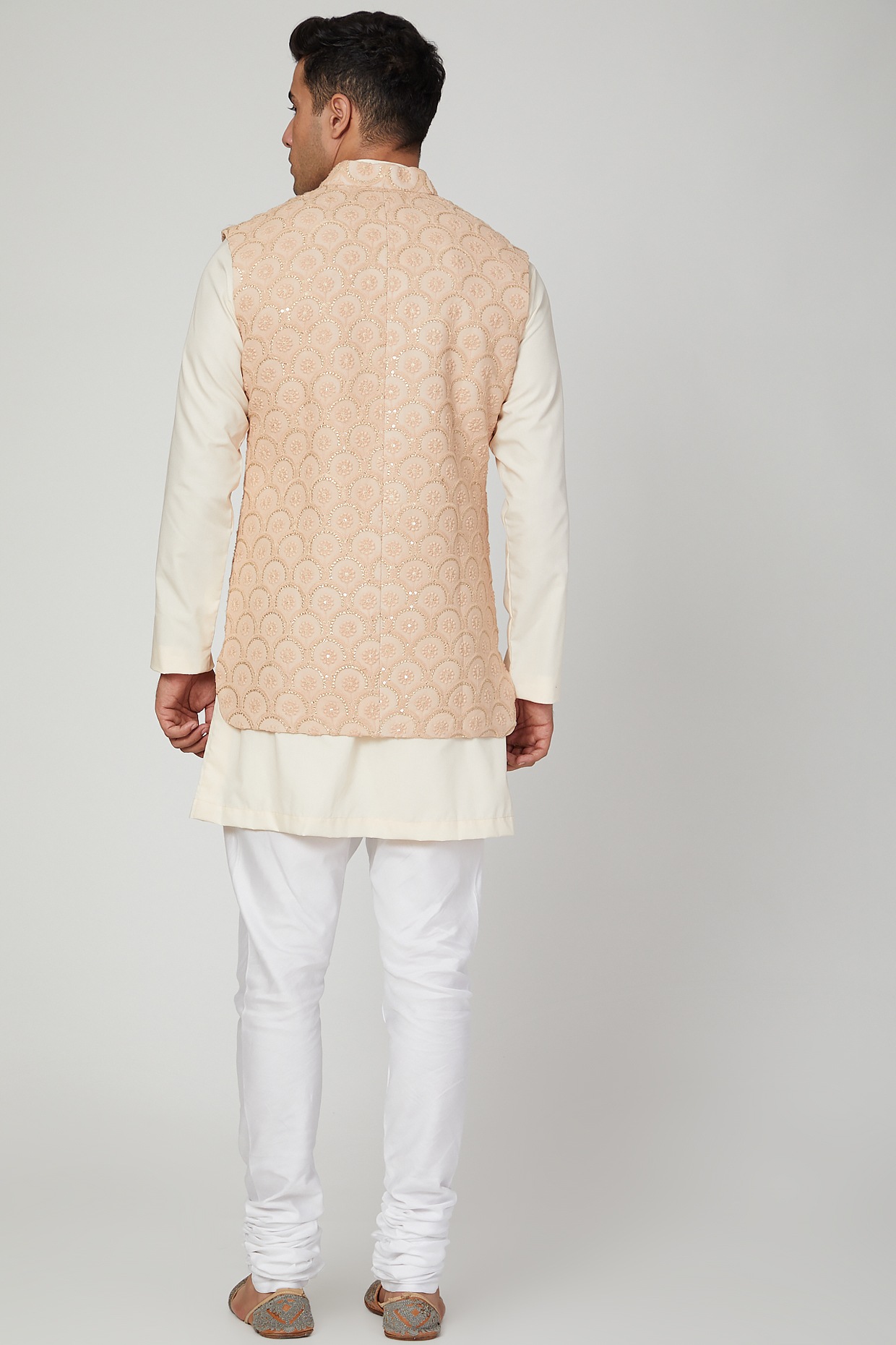 MS Creation Formal Wear Sleeveless Cream Nehru Jacket, Packaging Type:  Packet at Rs 1000/piece in New Delhi