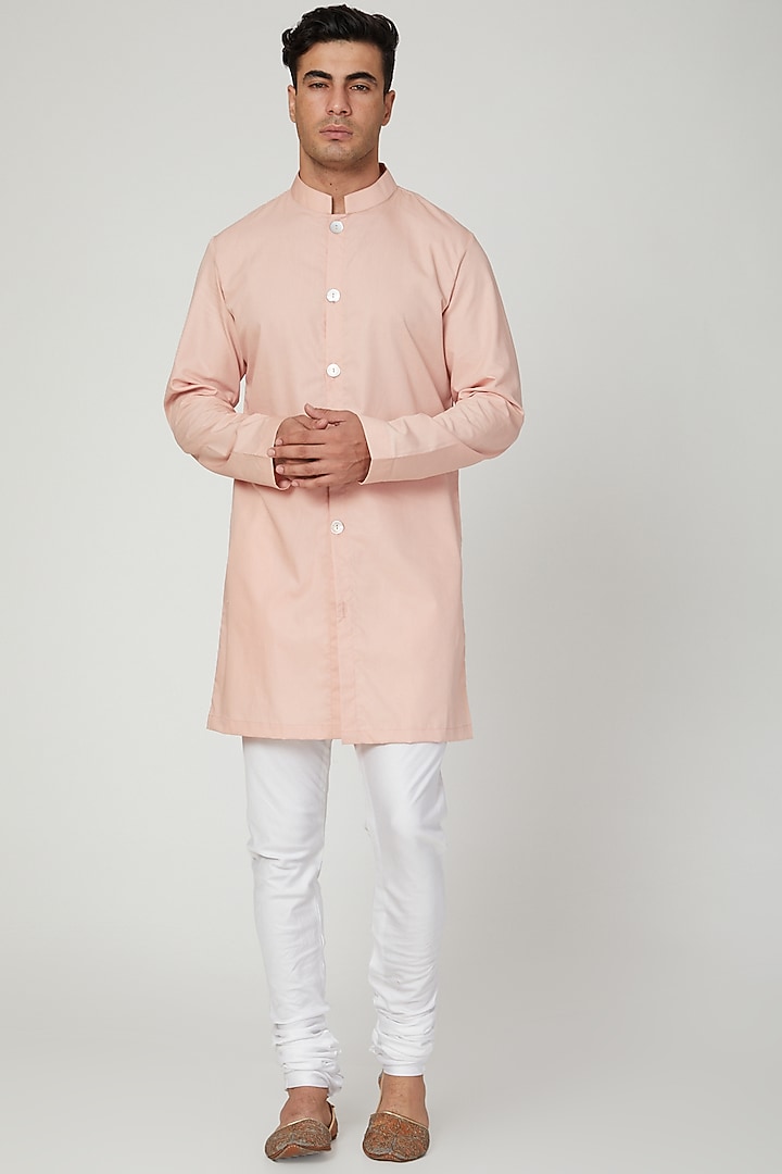 Copper Dupion Silk Floral Printed Nehru Jacket by Ankit V Kapoor at Pernia's Pop Up Shop