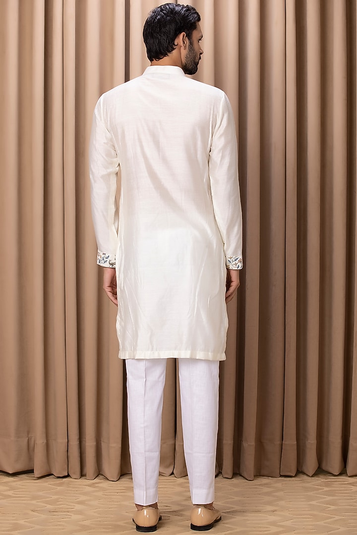 Ivory Digital Printed Indo-Western Jacket Set by Ankit V Kapoor at Pernia's Pop Up Shop