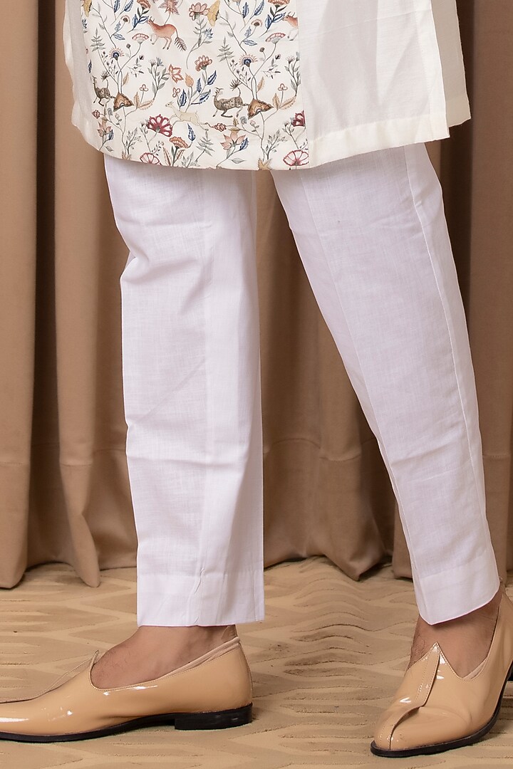 Ivory Digital Printed Indo-Western Jacket Set by Ankit V Kapoor at Pernia's Pop Up Shop