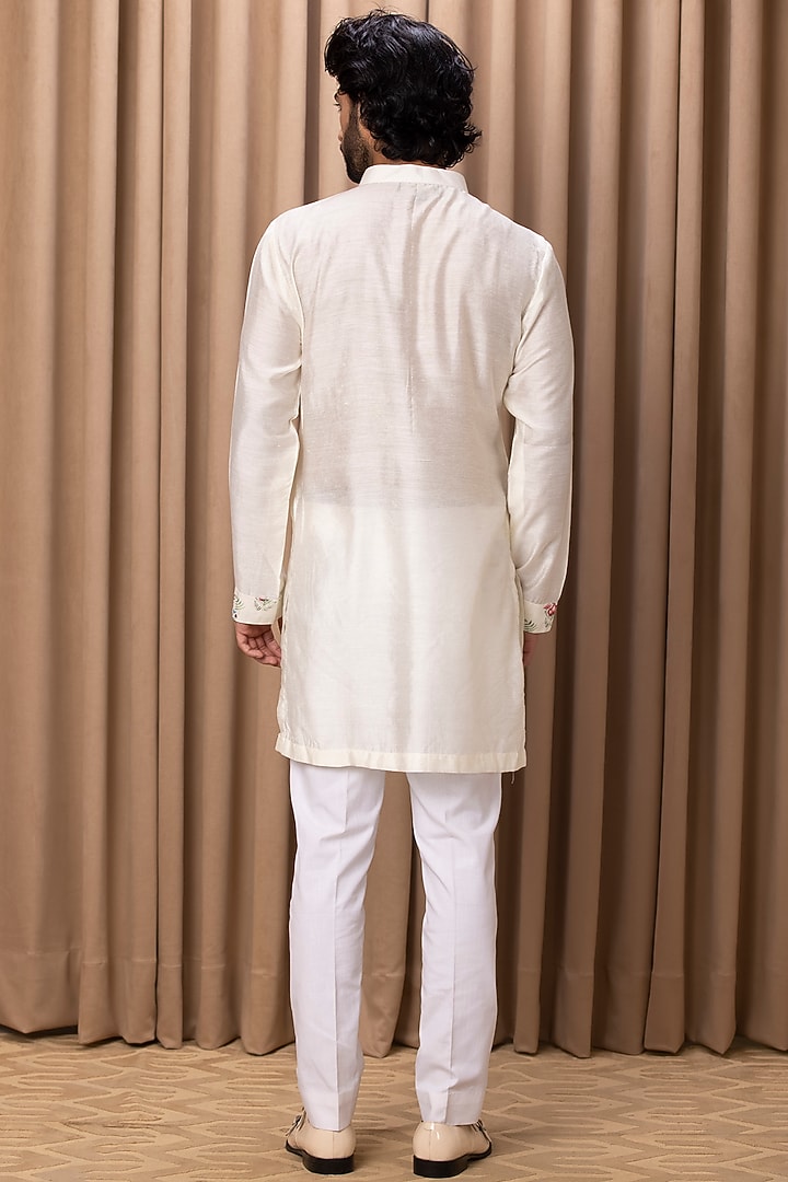 Off-White Printed Indo-Western Jacket Set by Ankit V Kapoor at Pernia's Pop Up Shop